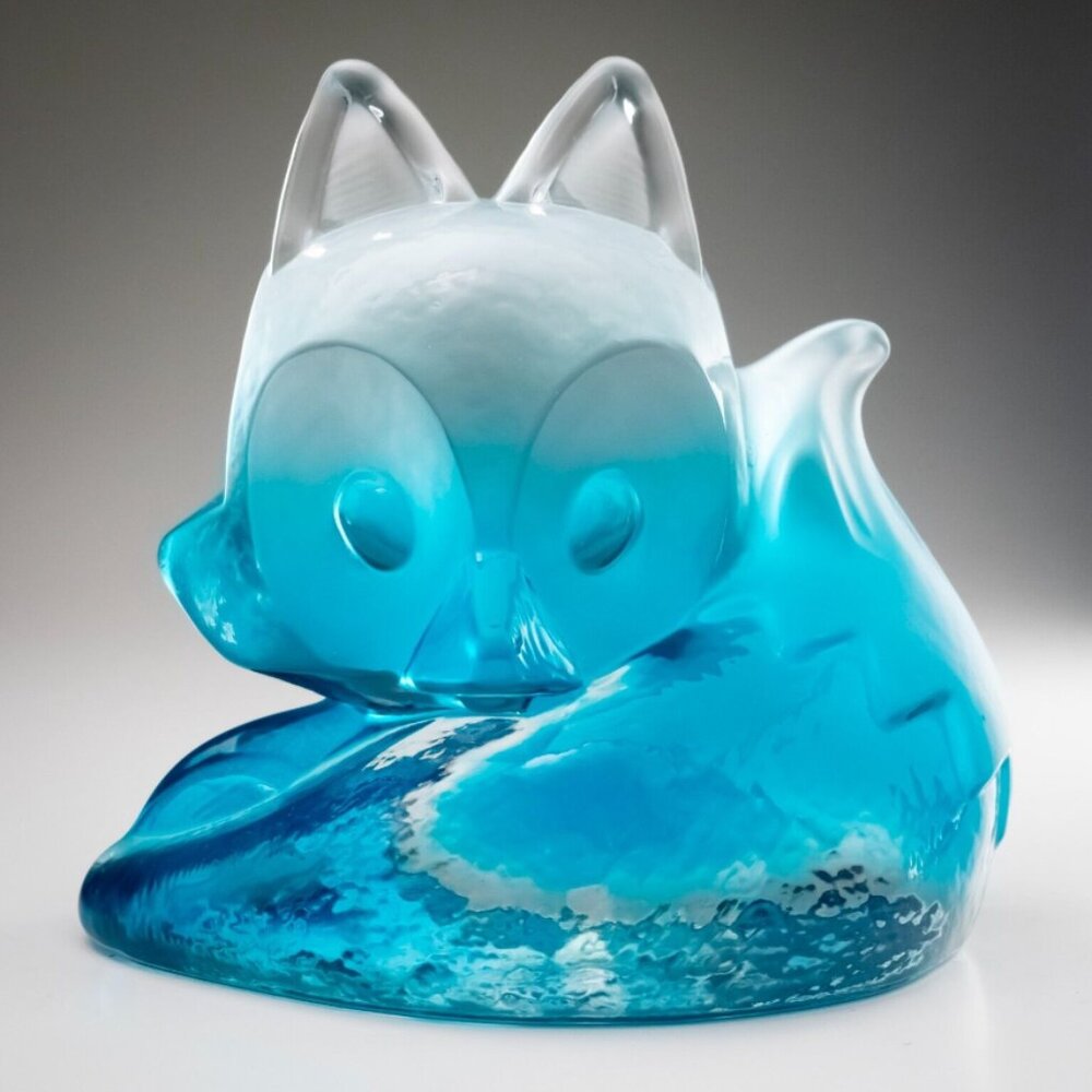 RARE IKEA x Coarse Art Event 2018 Clever Fox Glass Figurine Made in Sweden